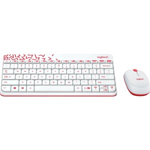 Combo bàn phím và chuột không dây Logitech MK240 (Trắng)