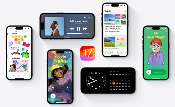 Minh họa một số thay đổi trên iOS 17. Ảnh: Apple